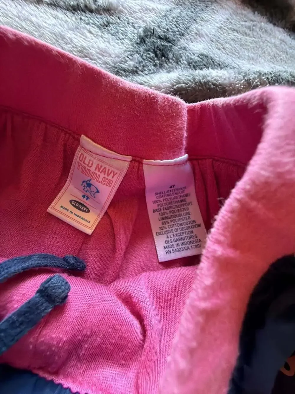 Old Navy Toddler Girls Navy and Pink Zip-Up Tracksuit Set